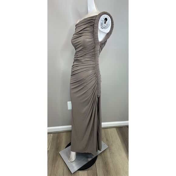 ALAIA Asymmetric Ruched Off-Shoulder Midi Dress FR36/US4 $3,750 - Picture 7 of 11